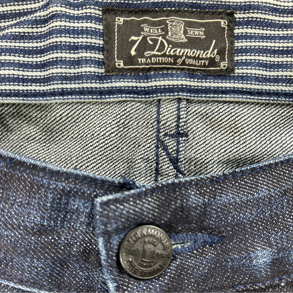 7 Diamonds Romley Jeans Men 34x34 Blue Relaxed Comfort Fit 100% Cotton Denim - Picture 2 of 14